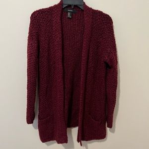 Forever 21 causal burgundy cardigan